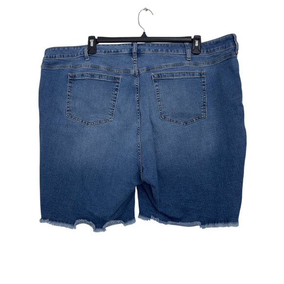 Torrid Womens Plus 26 Bermuda Denim Shorts Distressed Button-Fly Vintage Stretch - Picture 9 of 15